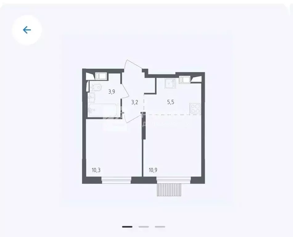 2-к кв. Московская область, Мытищи ул. Стрельбище Динамо, 10 (33.3 м) - Фото 2