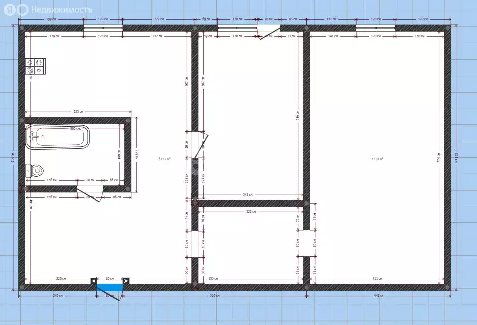 2-комнатная квартира: Балашов, улица Карла Маркса, 51 (40.8 м) - Фото 1