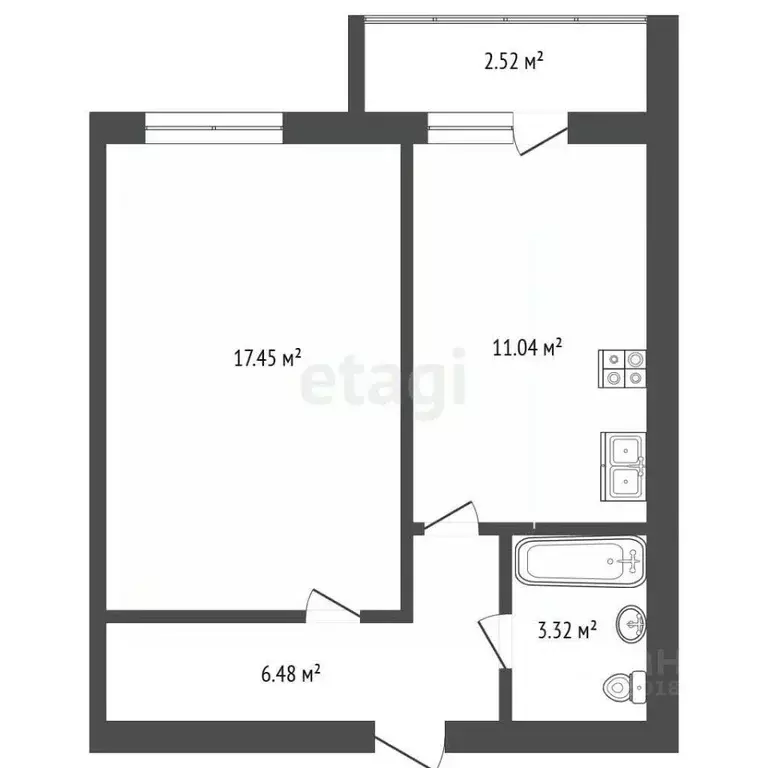 1-к кв. Самарская область, Самара Московское шоссе, 24-й км, 9с9 (37.6 ... - Фото 1