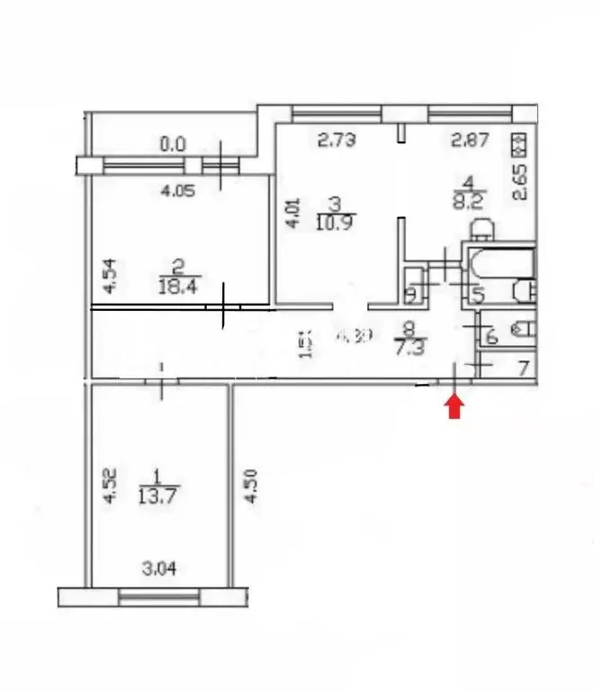 3-комнатная квартира: Санкт-Петербург, Индустриальный проспект, 35к1 ... - Фото 2