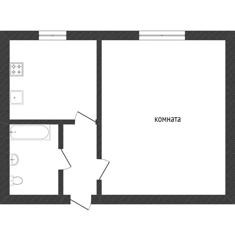 1-комнатная квартира: Калуга, улица Болдина, 3А (32.2 м) - Фото 1