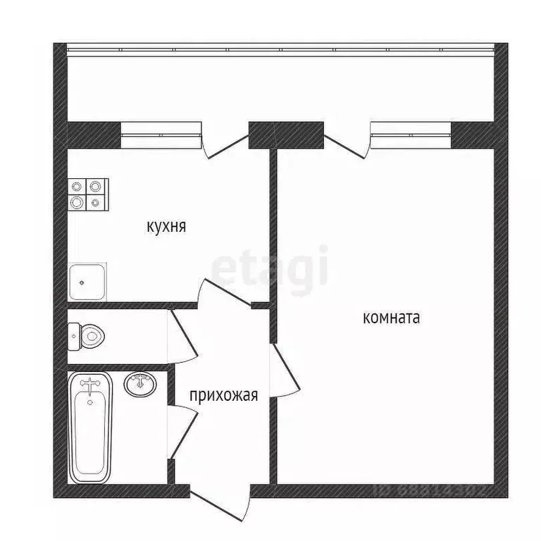 1-к кв. Ленинградская область, Киришский район, Глажевское с/пос, пос. ... - Фото 1