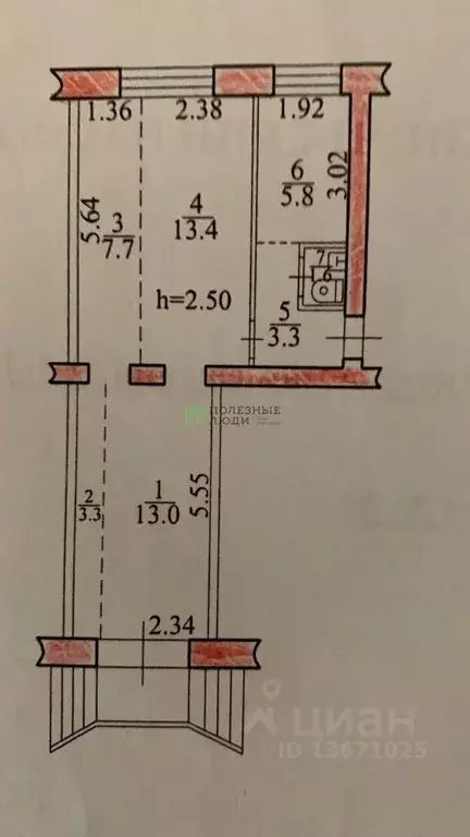2-к кв. Еврейская автономная область, Биробиджан Пионерская ул., 39 ... - Фото 2