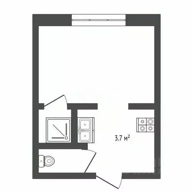 1-к кв. Тамбовская область, Тамбов ул. Менделеева, 15к2 (18.6 м) - Фото 2