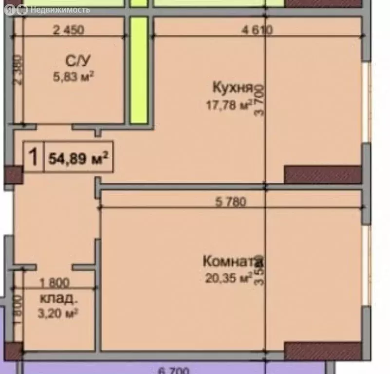 1-комнатная квартира: Нальчик, улица Идарова, 175 (55.7 м) - Фото 0