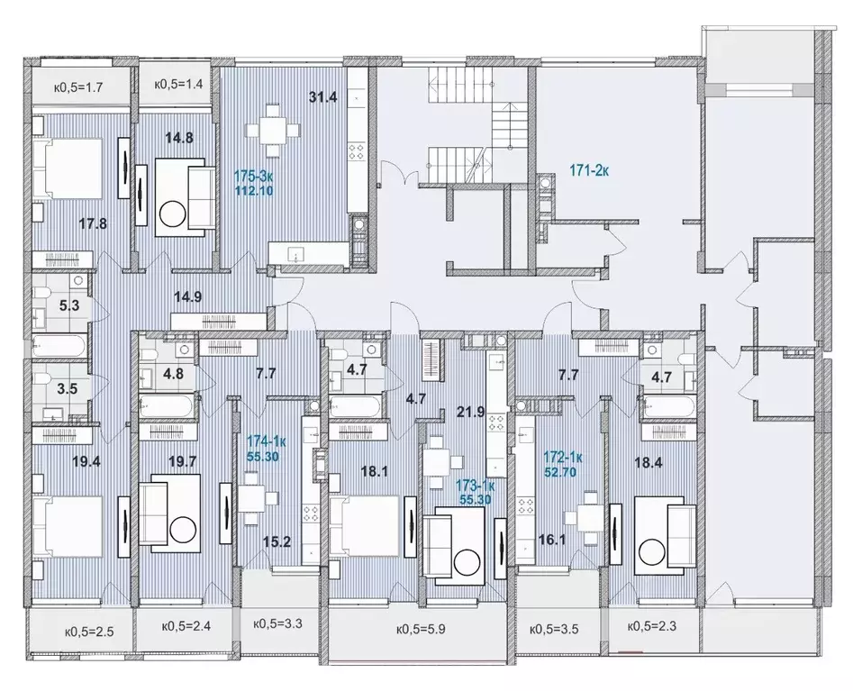 3-к кв. Калининградская область, Зеленоградск ул. Гагарина, 87 (112.1 ... - Фото 1