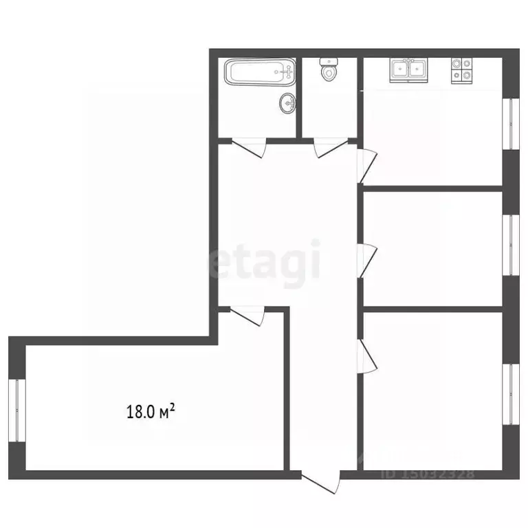 Комната Владимирская область, Муром Южная ул., 2 (18.0 м) - Фото 2
