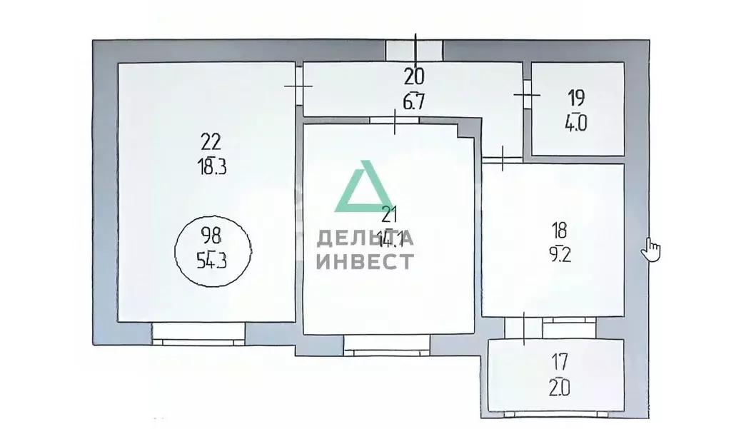2-к кв. Башкортостан, Уфа ул. Тальковая, 36 (52.3 м) - Фото 2