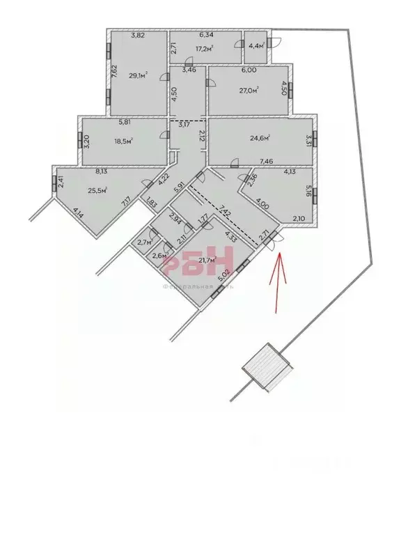 Офис в Тюменская область, Тюмень ул. Мельникайте, 136к1 (264 м) - Фото 1