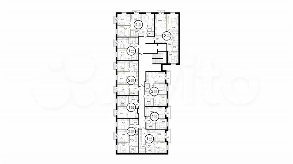 2-к. квартира, 53,5 м, 3/4 эт. - Фото 1