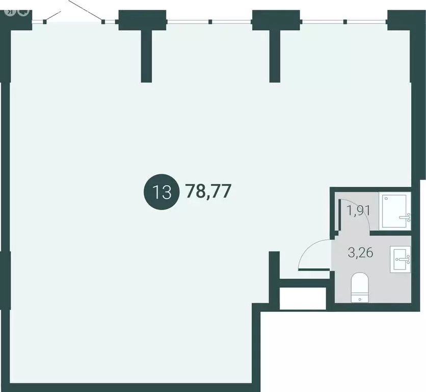 Помещение свободного назначения (78.77 м) - Фото 2