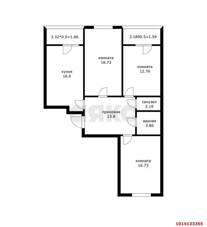 3-комнатная квартира: Краснодар, улица Григория Булгакова, 16 (91 м) - Фото 0