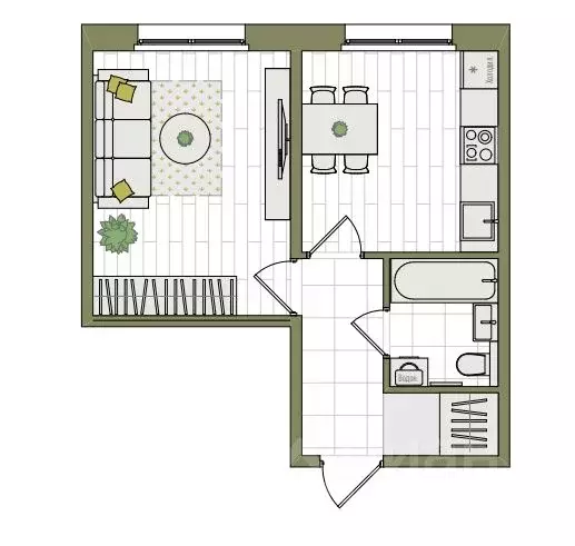 1-к кв. Кировская область, Киров ул. Чистопрудненская, 13А (32.9 м) - Фото 1