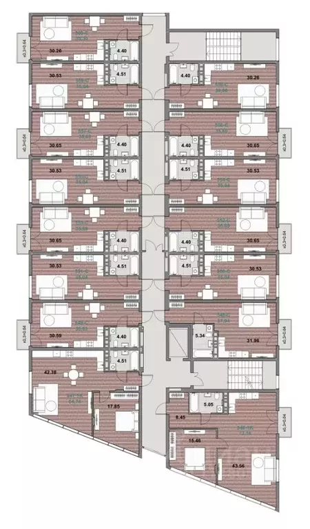 1-к кв. Калининградская область, Зеленоградск ул. Гагарина (72.79 м) - Фото 2