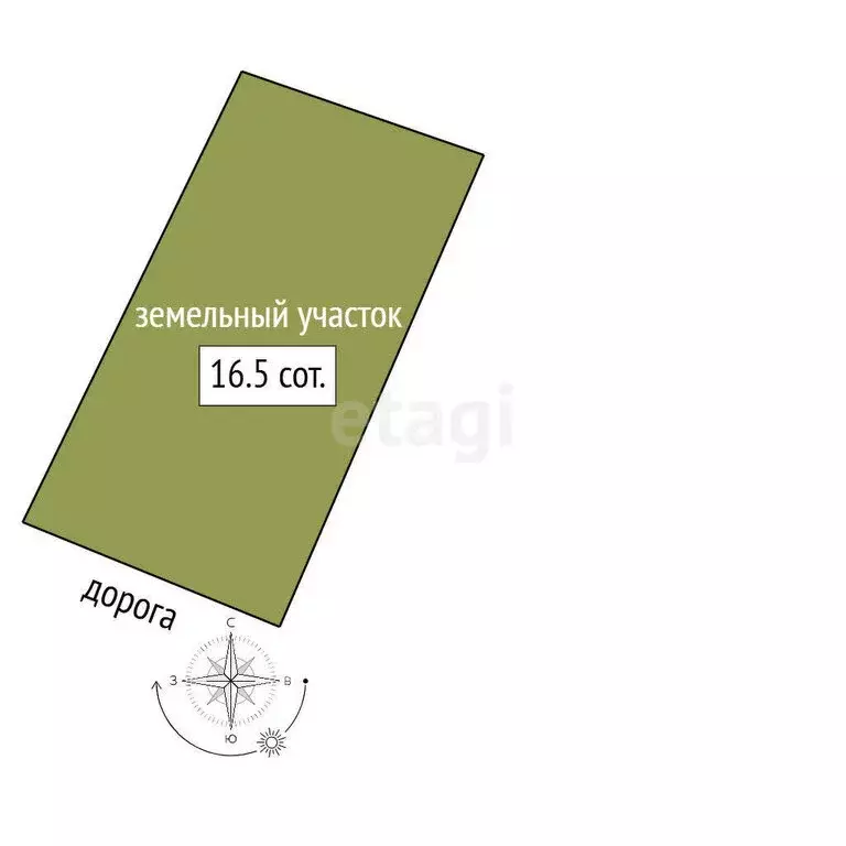 Участок в посёлок Лебедёвка, улица Максима Горького (16.5 м) - Фото 1