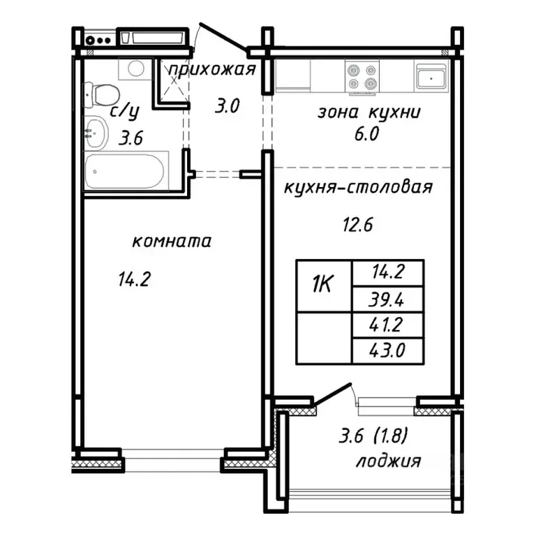 1-к кв. Алтайский край, Барнаул Интернациональная ул. (41.2 м) - Фото 0