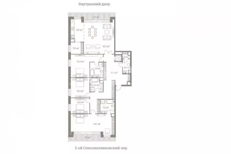 5-комнатная квартира: Москва, улица Большая Полянка, 44 (213 м) - Фото 1