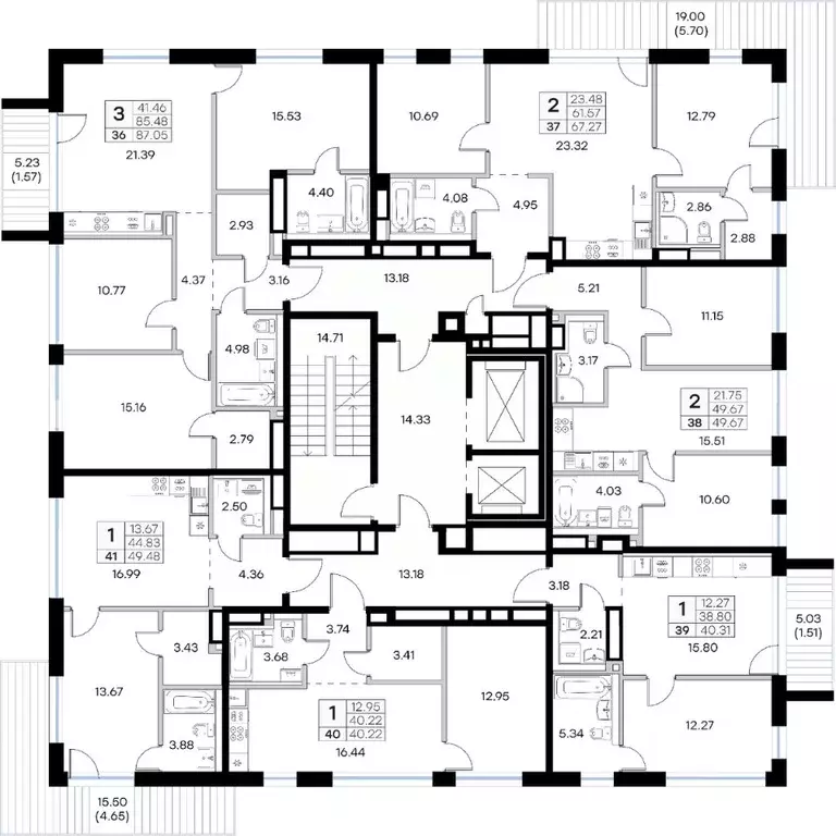 2-к кв. Татарстан, Казань Глоракс Премиум Экосити жилой комплекс ... - Фото 2