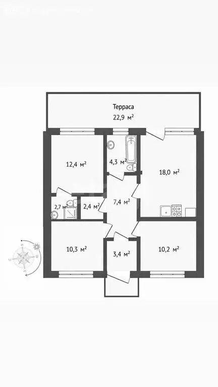 Дом в Калининградская область, Гурьевский муниципальный округ, посёлок ... - Фото 1