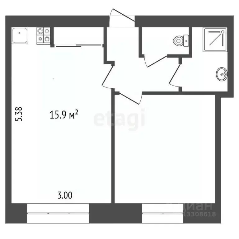 Комната Омская область, Омск ул. 10 лет Октября, 141 (16.0 м) - Фото 1