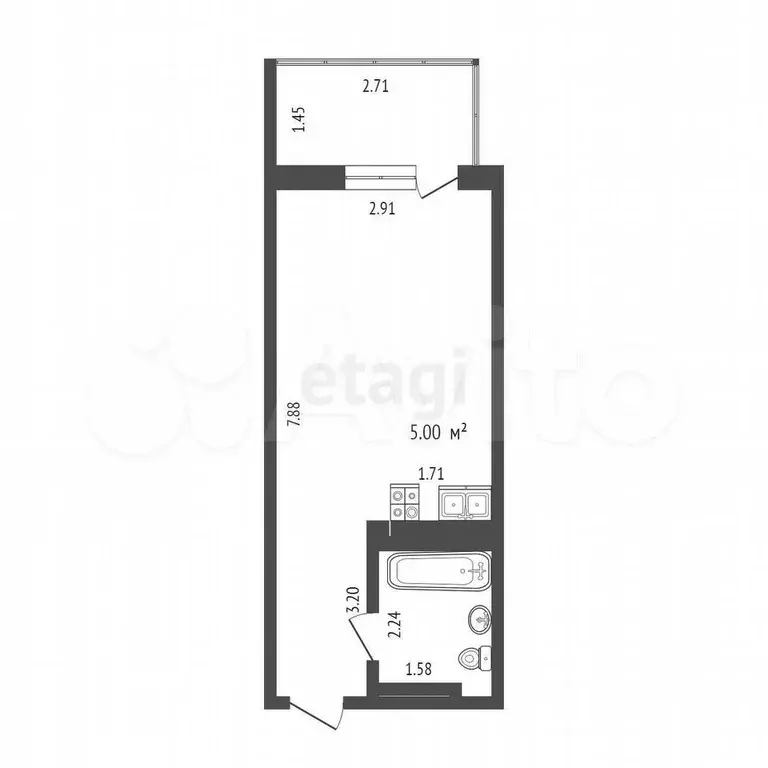 Квартира-студия, 22 м, 14/17 эт. - Фото 0