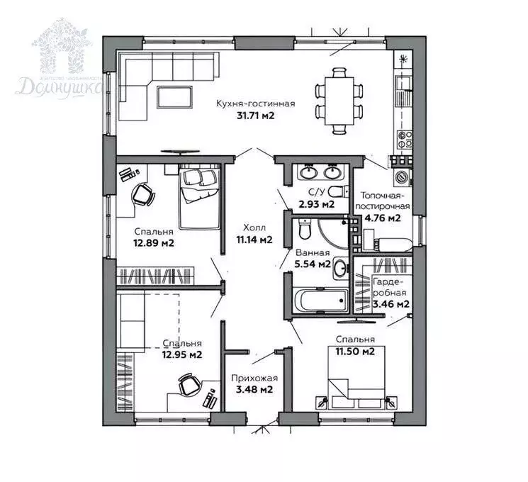 Дом в Рамонский район, село Айдарово (126 м) - Фото 1