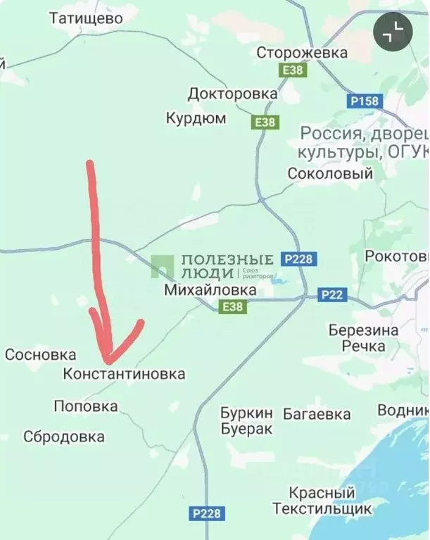 Участок в Саратовская область, с. Константиновка ул. Сосновая (12.5 ... - Фото 0