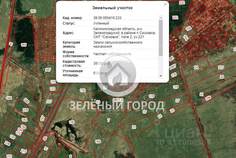 Участок в Калининградская область, Полесский муниципальный округ, пос. ... - Фото 0
