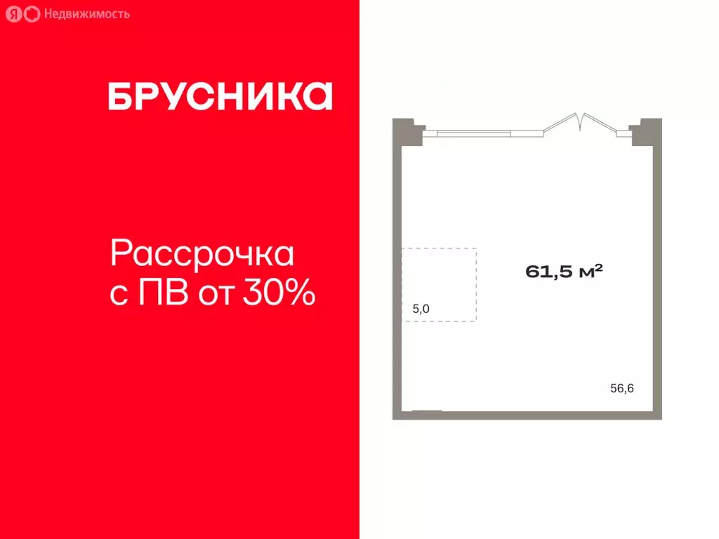 Помещение свободного назначения (61.5 м) - Фото 1