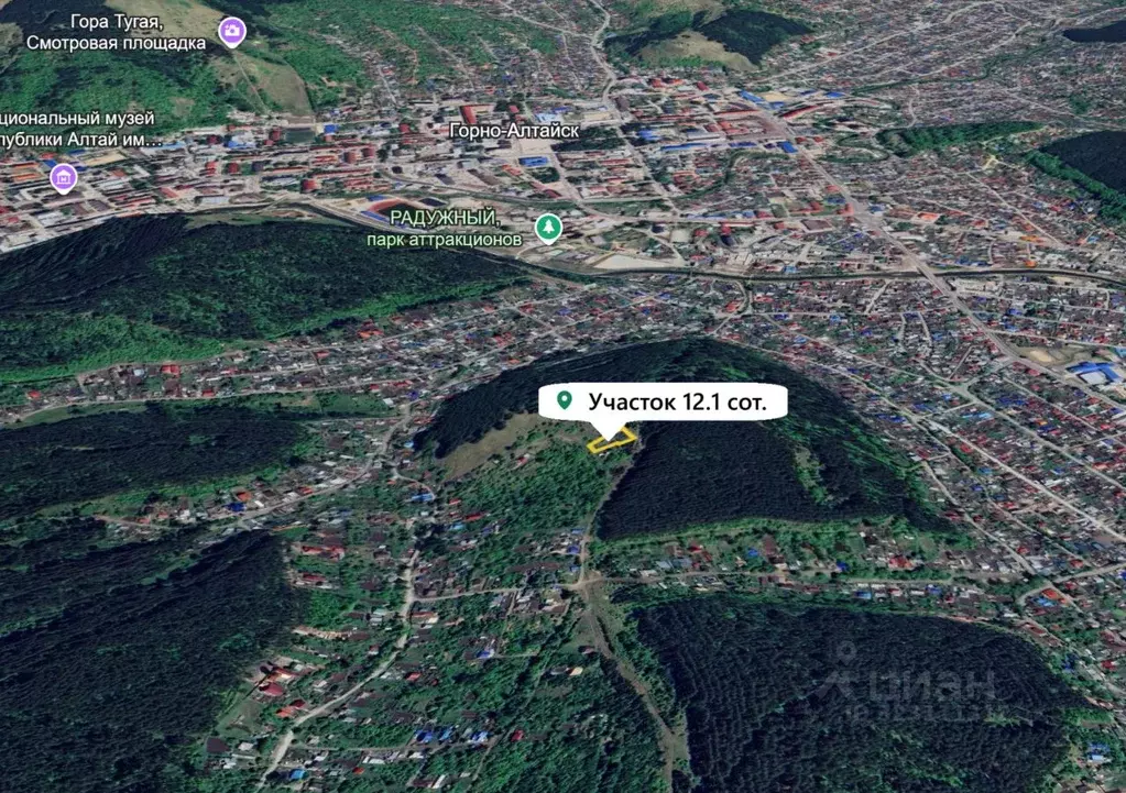 Участок в Алтай, Горно-Алтайск пл. Ленина (12.13 сот.) - Фото 2