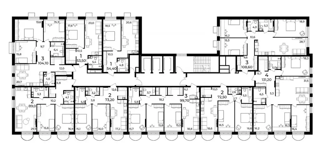2-к кв. Нижегородская область, Нижний Новгород ул. Воровского, 8 (89.0 ... - Фото 1