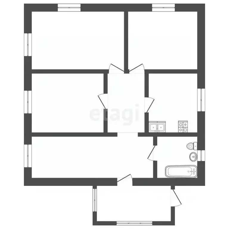 Дом в Калужская область, Бабынинский муниципальный округ, Утешево ... - Фото 2