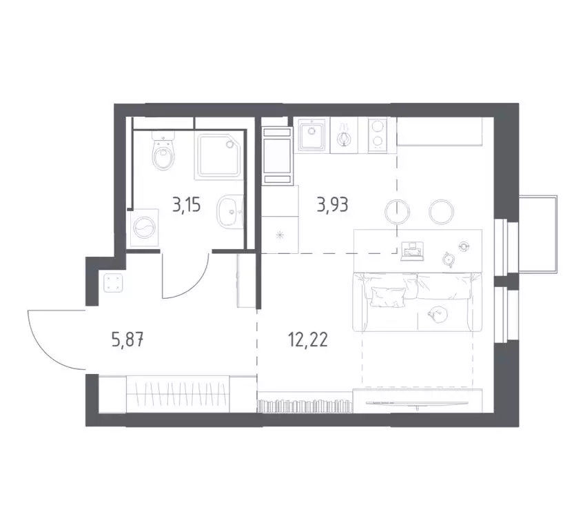 Квартира-студия: посёлок городского типа Путилково, ЖК Большое ... - Фото 1