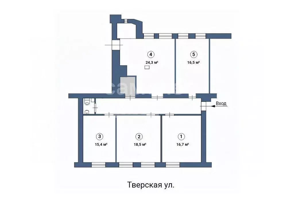 Помещение свободного назначения в Москва Тверская ул., 12С7 (15 м) - Фото 2