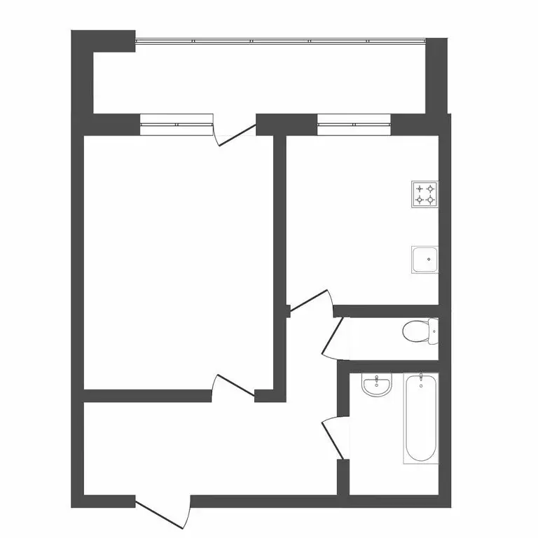 1-комнатная квартира: Тюмень, улица Станислава Карнацевича, 12 (33.9 ... - Фото 1