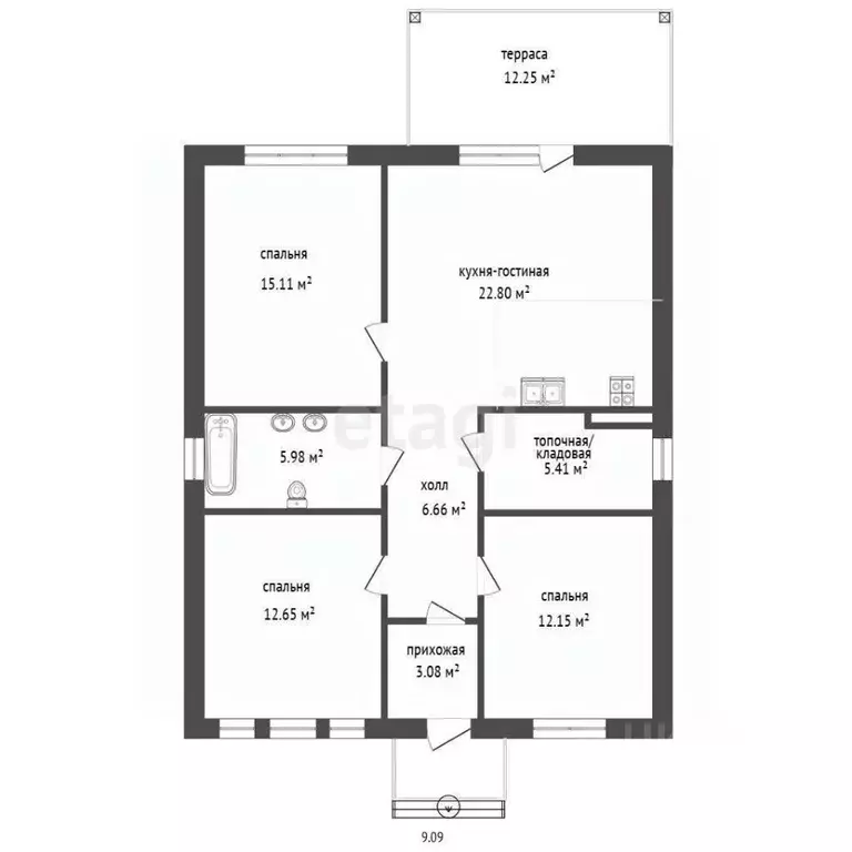 Дом в Мордовия, Рузаевский район, пос. Левженский  (96 м) - Фото 1