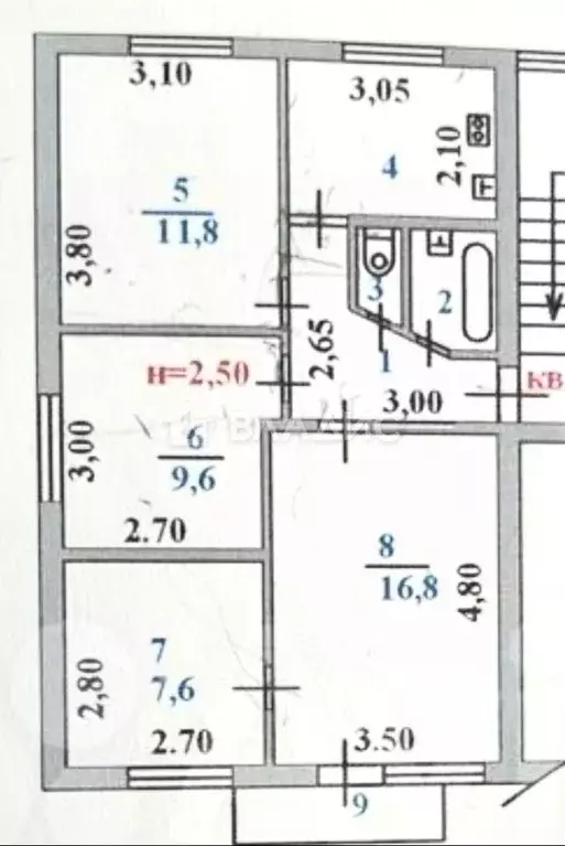 4-к кв. Пензенская область, Пенза ул. Ухтомского, 83 (62.0 м) - Фото 1