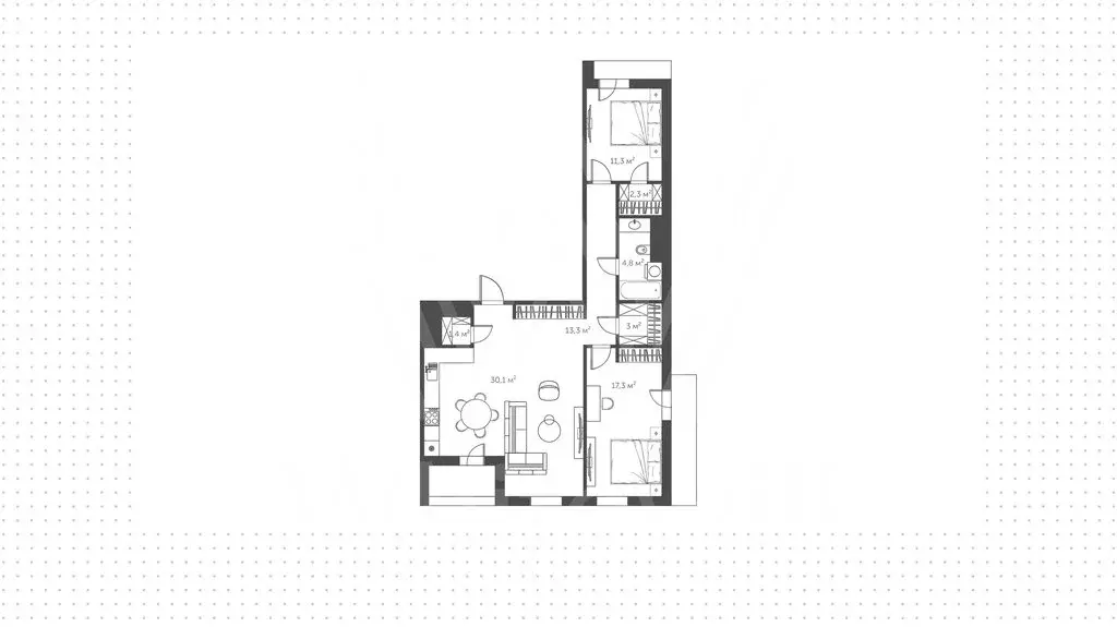 3-комнатная квартира: Москва, улица Гришина, 16 (88 м) - Фото 1