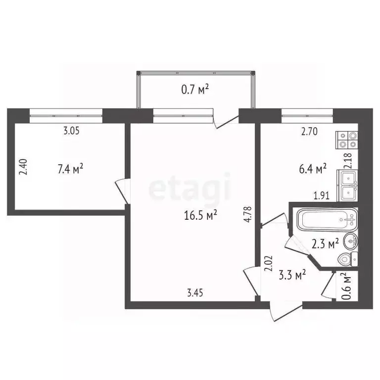 2-к кв. Мордовия, Саранск ул. Володарского, 92 (36.5 м) - Фото 1