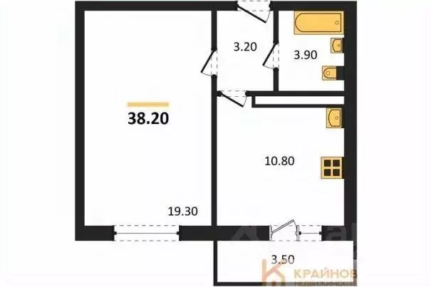 1-к кв. Воронежская область, Воронеж ул. Шидловского, 38 (38.2 м) - Фото 0