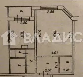 1-к. квартира, 43,3 м, 4/16 эт. - Фото 0