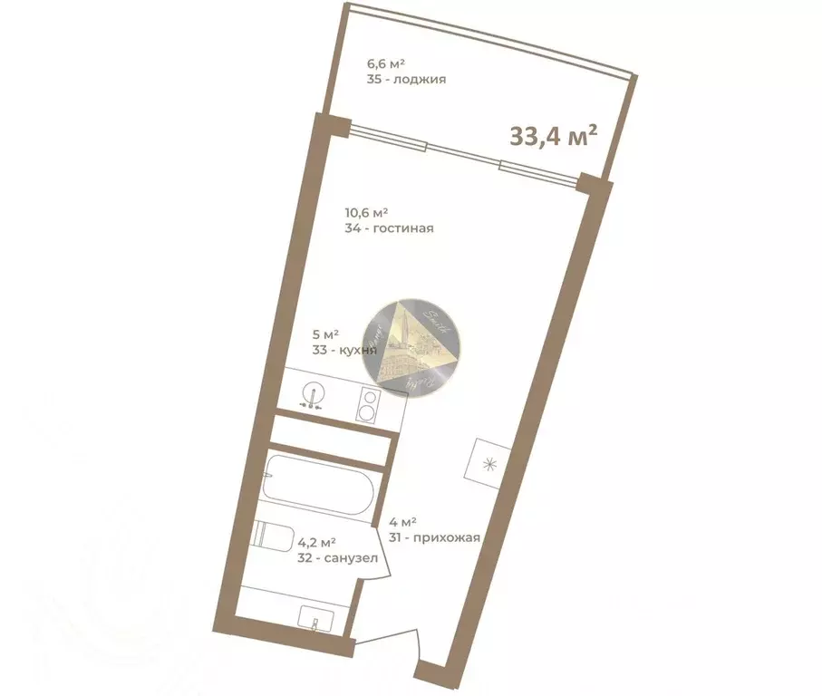 Студия Крым, Феодосия муниципальный округ, Коктебель пгт ул. ... - Фото 2