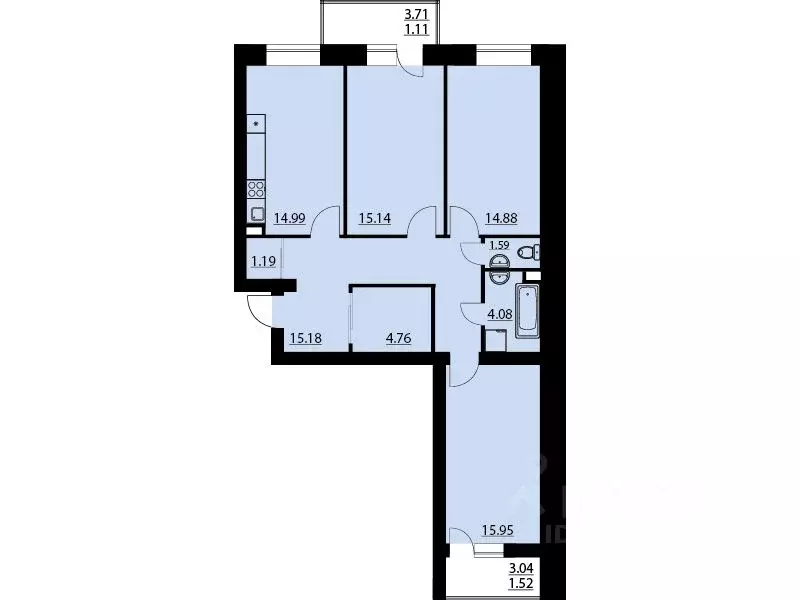 3-к кв. Воронежская область, Рамонский район, Яменское с/пос, пос. ... - Фото 1