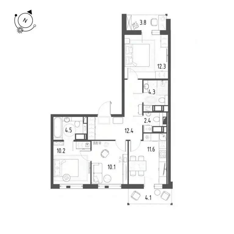 Студия Санкт-Петербург бул. Измайловский, 9 (34.9 м) - Фото 0