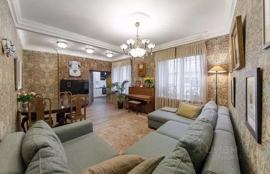3-к кв. Москва ул. Спиридоновка, 22/2 (85.2 м) - Фото 1