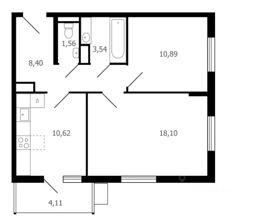 2-к кв. Московская область, Раменское ул. Семейная, 7 (53.0 м) - Фото 0