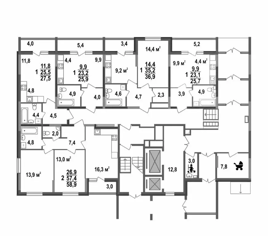 2-к кв. Владимирская область, Владимир ул. Смоленская, 3А (58.9 м) - Фото 2