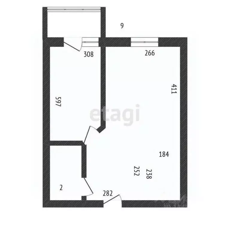 1-к кв. Белгородская область, Шебекино ул. Шолохова, 3 (25.0 м) - Фото 1