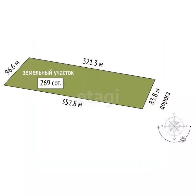 Участок в Крым, Белогорский район, с. Вишенное  (269.0 сот.) - Фото 2