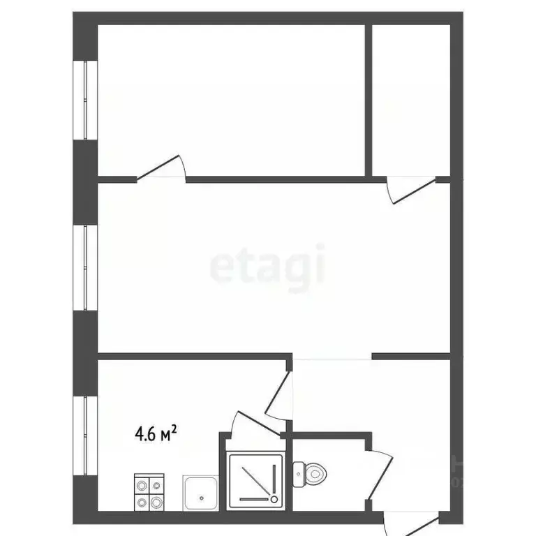 2-к кв. Костромская область, Мантурово Советская ул., 82 (37.7 м) - Фото 1
